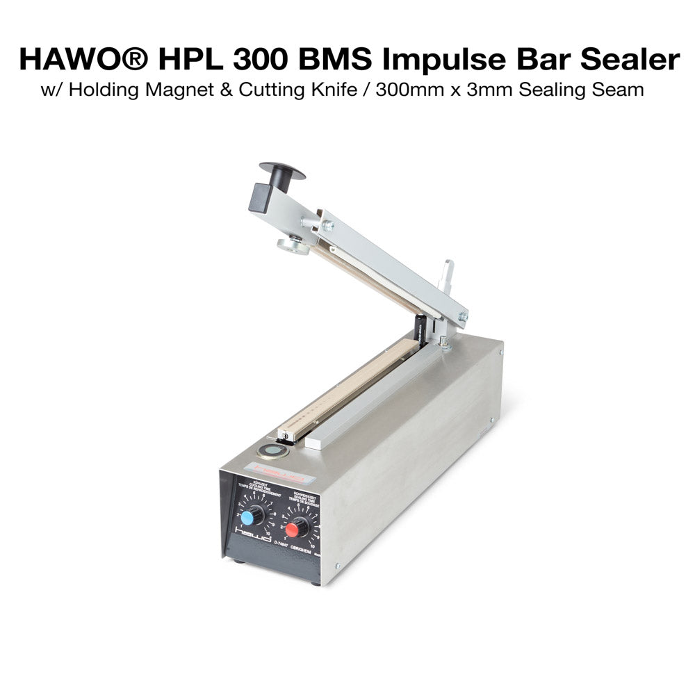 Hawo HPL 300 & 500 BMS Table Top Heat Sealer Valdamarkdirect.com