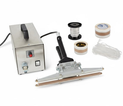 Hawo HPL ISZ IVM 300mm Hand Held Impulse Heat Sealer | Machine & Transformer Power Supply Box + Optional Spare Parts Kit